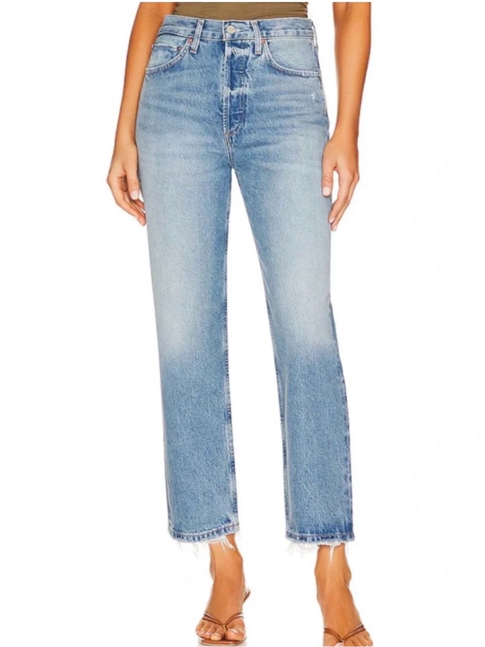 Agolde NWOT $240 90s Crop Organic Cotton Mid Rise Straight 30 Bound